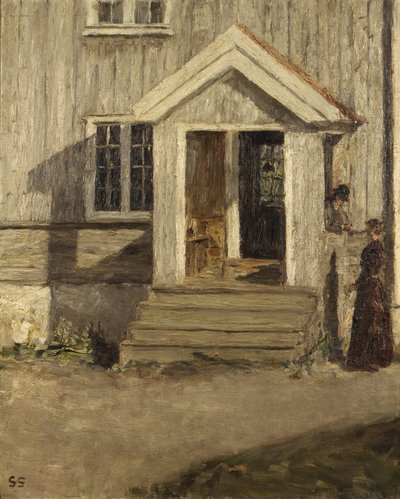 Solvägg (olja på duk) av Signe Scheel