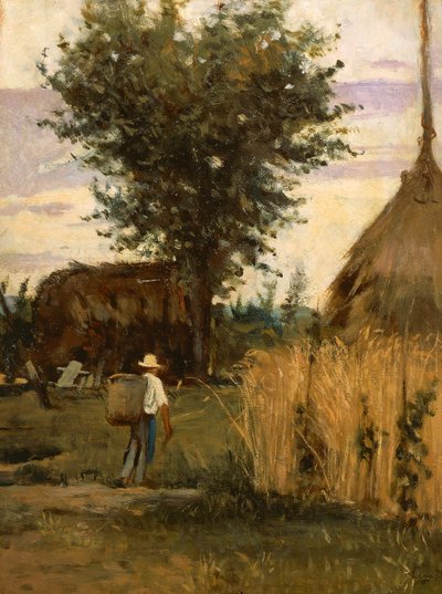 Barnyard, av Silvestro Lega av Silvestro Lega