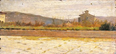 Landscape of Modigliana, av Silvestro Lega (1826-1895) av Silvestro Lega