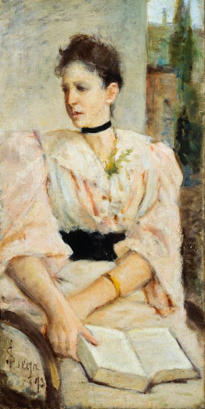 Porträtt av Paola Bandini av Silvestro Lega