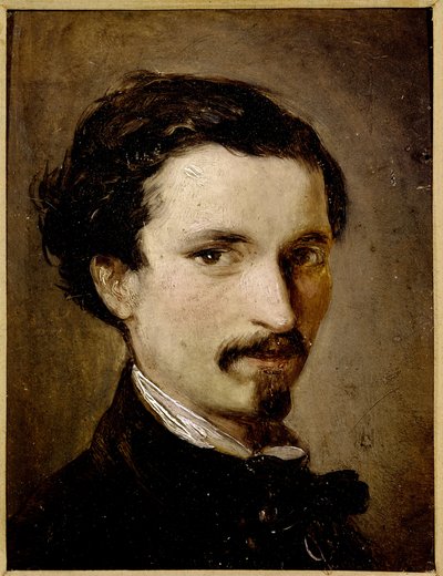 Självporträtt (olja på duk av Silvestro Lega