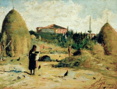 Villa Bandini al Gabbro, ca 1889-90 (olja på pannå) av Silvestro Lega