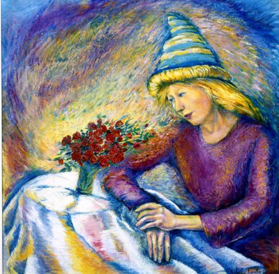 Konversation, 2005 (pastell) av Silvia Pastore