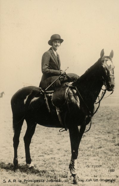 Prinsessan Yolanda av Savojen (1901-1986), grevinna av Bergolo, häst av Silvio Ottolenghi