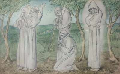 En grupp franciskanerbröder av Simeon Solomon