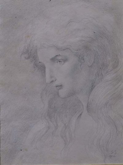 Allegoriskt huvud av Simeon Solomon