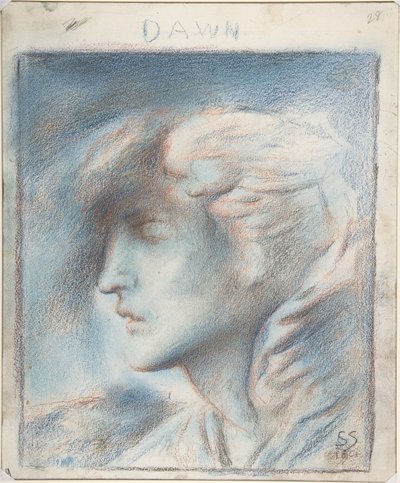 Gryning (Hypnos huvud) av Simeon Solomon