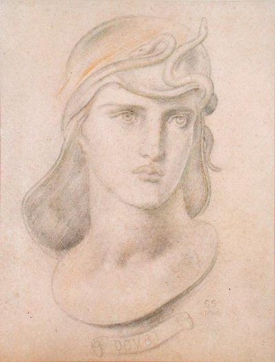 Studie av ett idealiskt huvud av Simeon Solomon