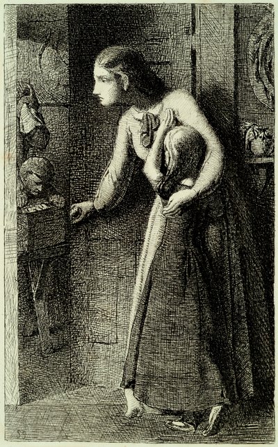 The Haunted House, c.1858 (etsning tryckt på indisk papper) av Simeon Solomon