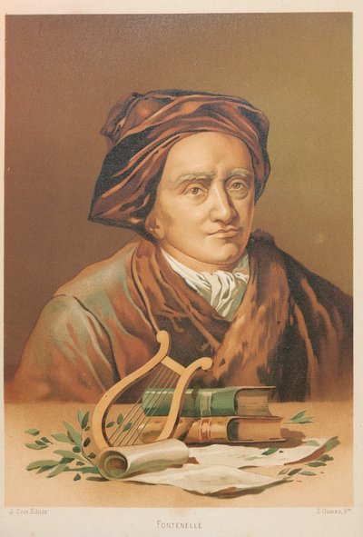 Porträtt av Bernard le Bovier de Fontenelle 1657-1757, 1879. av Simón Gómez