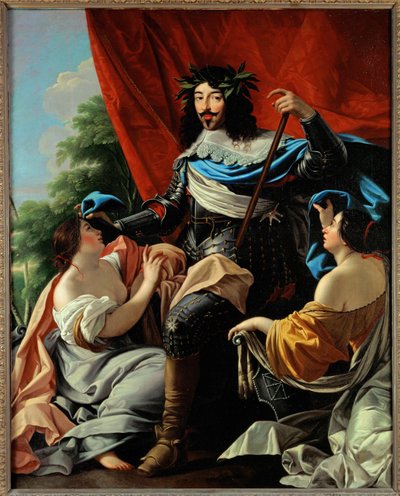 Ludvig XIII, kung av Frankrike och Navarra ... (målning på duk) av Simon (circle of) Vouet