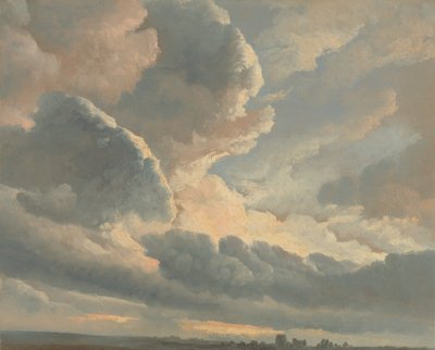 Study of Clouds with a Sunset near Rome av Simon Alexandre Clément Denis