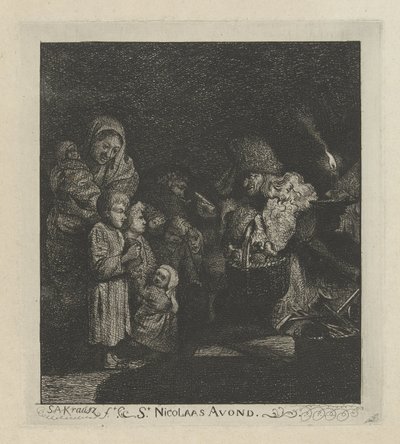 Sinterklaas-afton St Nicholas Evening (titel på objekt) av Simon Andreas Krausz