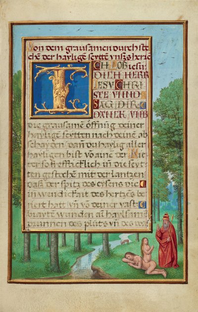 Rand mit der Erschaffung Evas av Simon Bening