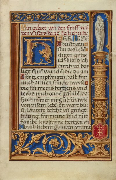 Geschmückte Textseite av Simon Bening