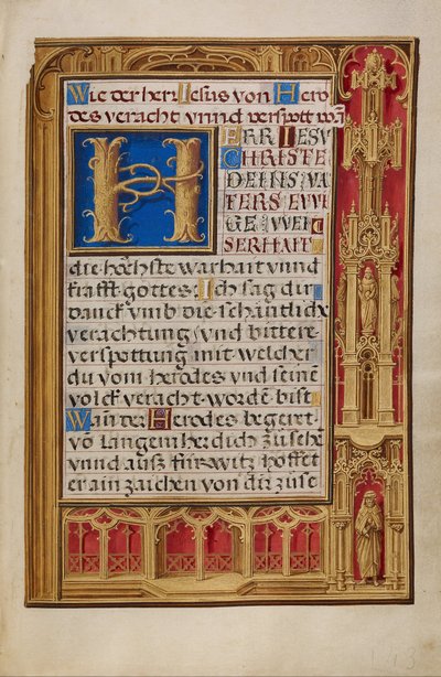 Dekorerad text sida av Simon Bening