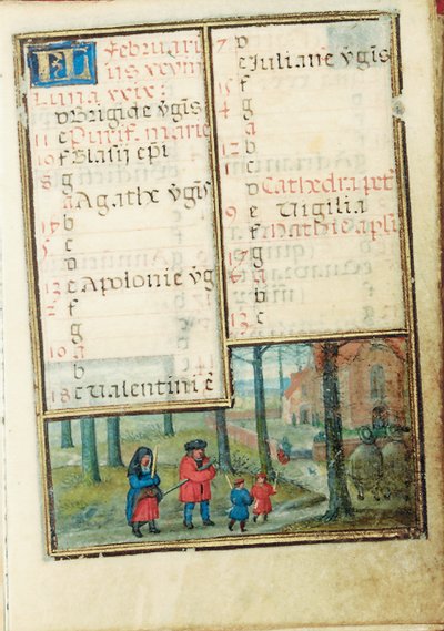 Folio från en miniatyrbok med timmar, användning av Rom, Brygge, 1530-35 av Simon Bening