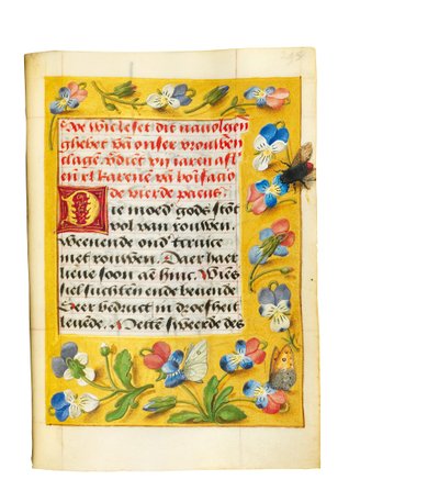 Sida från The Imhof Prayerbook, 1511 av Simon Bening