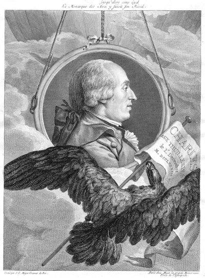 Jacques Alexandre Cesar Charles, fransk fysiker, c1783. av Simon Charles Miger