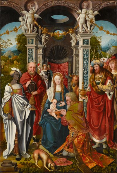 The Adoration of the Magi, andra kvartalet av 1500-talet (olja (med tempera?) på panel) av Simon Claesz van Waterlant