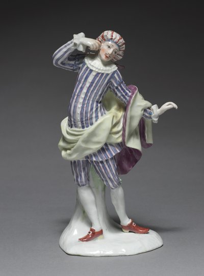 Italiensk komedifigur: Mezetin, ca 1753 (porslin med emaljdekoration) av Simon Feilner