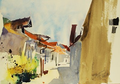 Burgenland, 2003 (akvarell) av Simon Fletcher