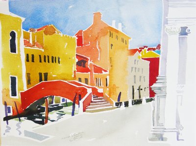 Campo S Guistina, 2006 (akvarell) av Simon Fletcher