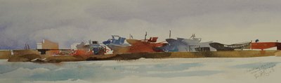 Chantier marine 2008 (akvarell) av Simon Fletcher