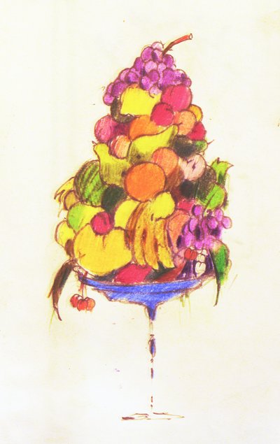 Coupe, 2005 (akvarell och färgkrita) av Simon Fletcher