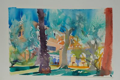 Mamounia Terrace, 2010 (akvarell på papper) av Simon Fletcher