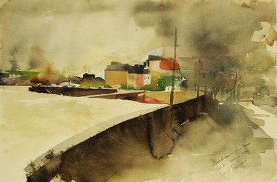 Monkstown harbour, Cork, 2003 (akvarell) av Simon Fletcher