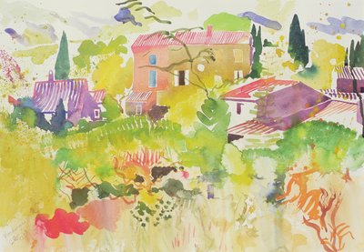 Vendanges I, 2007 (akvarell) av Simon Fletcher