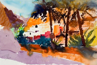 Wadi al Muaydin, 2004 (akvarell) av Simon Fletcher
