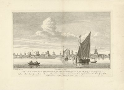 Utsikt över Biesbosch och Noordendijk nära Dordrecht Utsikt över Biesbosch och den Noordendyk vid staden Dordrecht (titel på objekt) av Simon Fokke