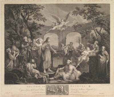 The Pool of Bethesda St. John, kapitel 5, 24 februari 1772 av Simon Francois Ravenet