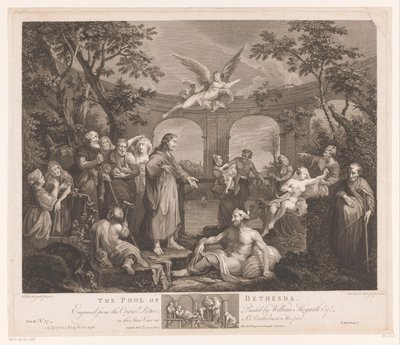 Kristus botar de sjuka i Bethesda The Pool of Bethesda (titel på objekt) av Simon François Ravenet (le vieux)