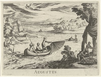 augusti augusti (titel på objekt) Tolv månader (serietitel) av Simon Frisius