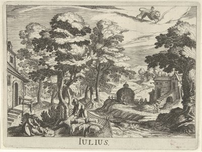 juli Julius (titel på objekt) Tolv månader (serietitel) av Simon Frisius