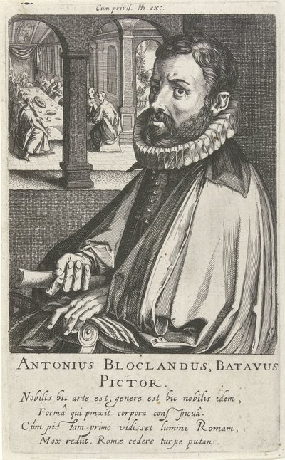 Porträtt av Anthonie Blocklandt av Simon Frisius