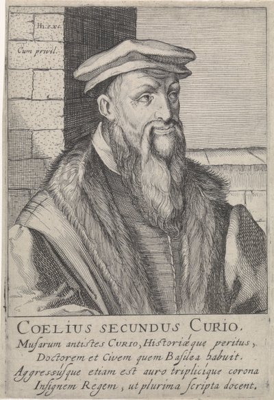 Porträtt av Caelius Secundus Curio av Simon Frisius