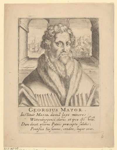 Porträtt av Georg Major av Simon Frisius