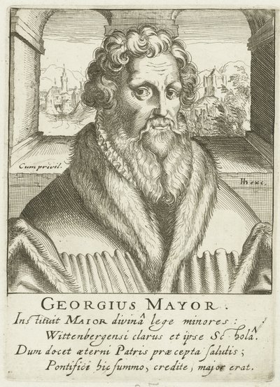 Porträtt av Georgius Mayr av Simon Frisius