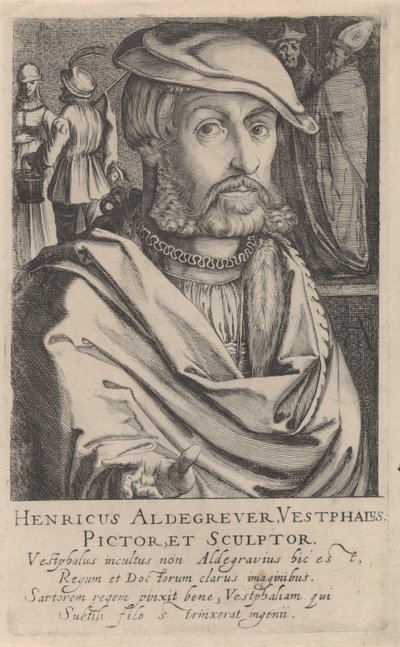 Porträtt av Heinrich Aldegrever av Simon Frisius