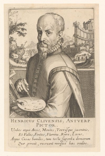 Porträtt av Hendrick van Cleef av Simon Frisius