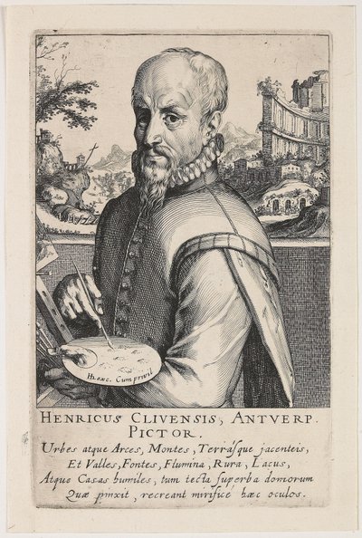 Porträtt av Hendrik van Cleef av Simon Frisius