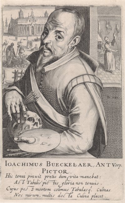 Porträtt av Joachim Beuckelaer av Simon Frisius