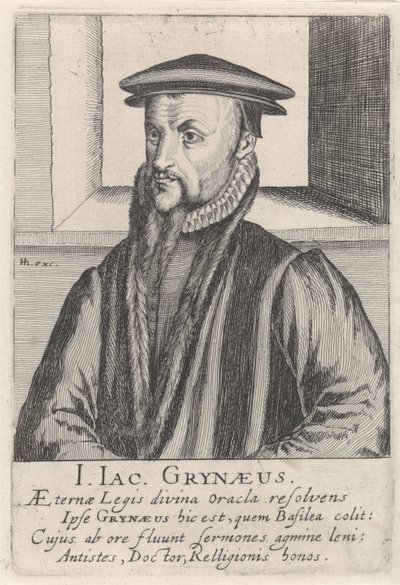 Porträtt av Johann-Jacob Grynaeus av Simon Frisius