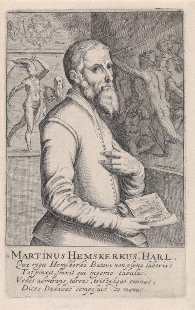 Porträtt av Maarten van Heemskerck av Simon Frisius