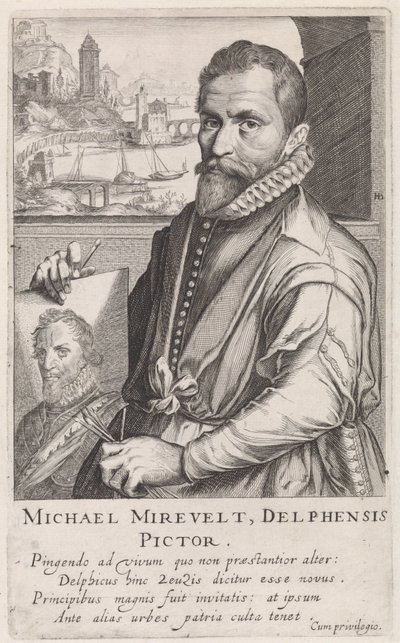 Porträtt av Michiel Jansz. van Mierevelt av Simon Frisius