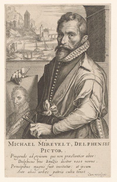 Porträtt av Michiel Mierevelt av Simon Frisius